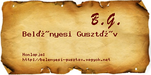 Belényesi Gusztáv névjegykártya
