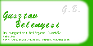 gusztav belenyesi business card