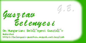 gusztav belenyesi business card